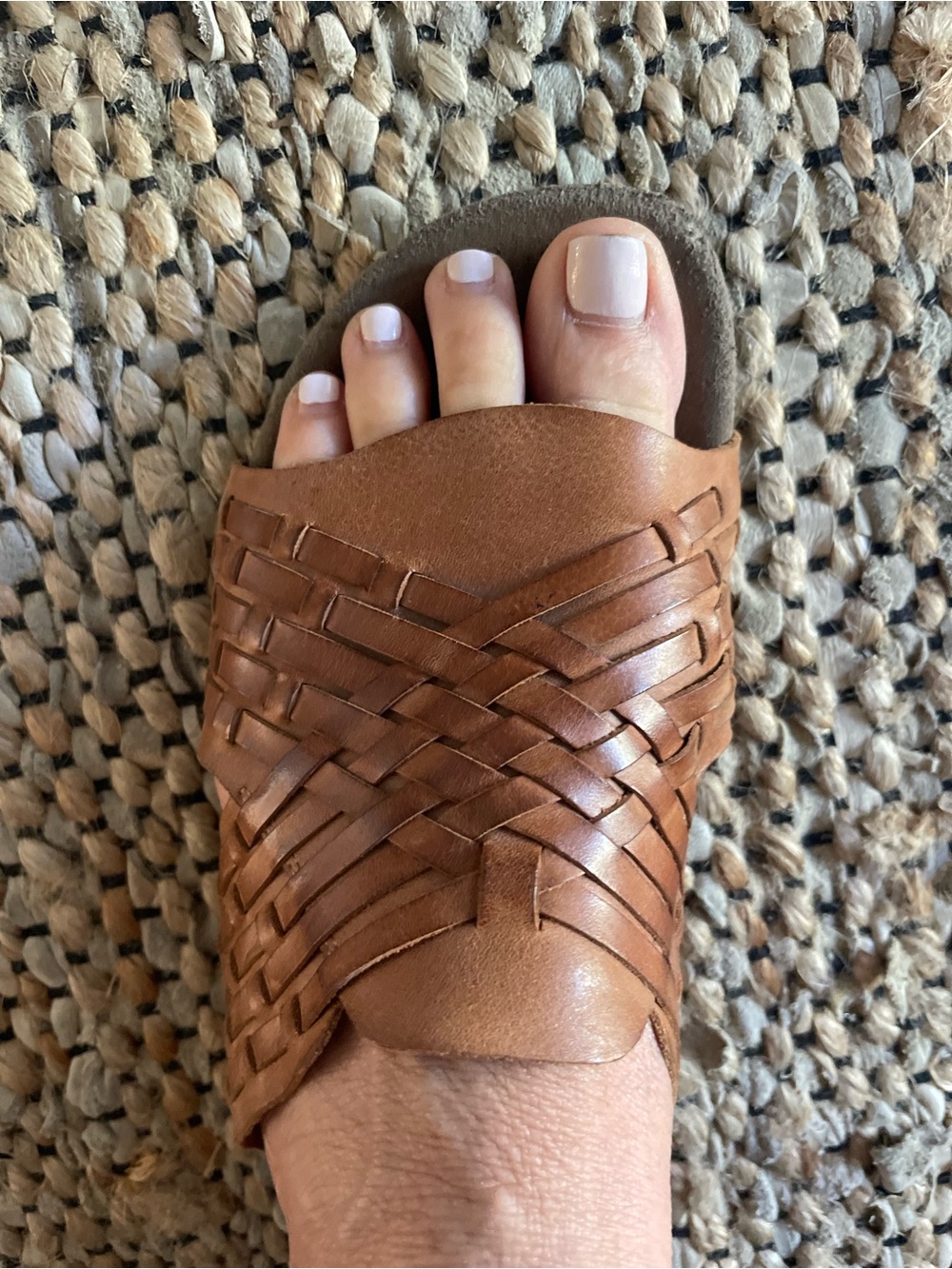 Taos Footwear Cognac Woven Leather Slide Mules size 9 #sandals - Picture 5 of 6